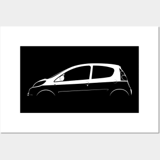 Peugeot 107 5-Door Silhouette Posters and Art